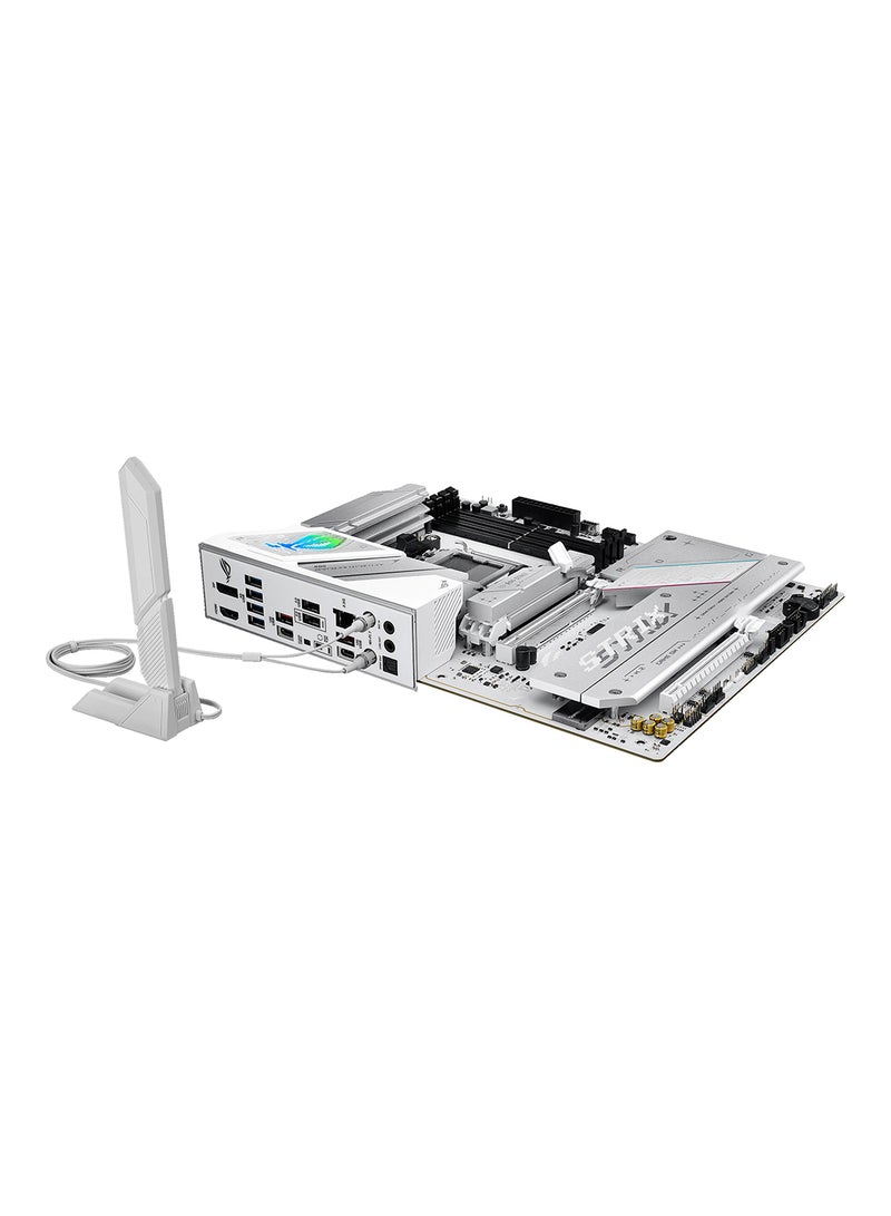 أسوس - ROG STRIX B850-A GAMING Wi-Fi Motherboard | AMD AM5 Socket, B850 Chipset, 4 x DIMM DDR5 Slots (Up to 192GB, 8000+ MT/s OC), PCIe 5.0 x16, Wi-Fi 7, 2.5Gb Ethernet, 4 x M.2 Slots, USB 20Gbps Type-C, SupremeFX ALC4080 Audio, Aura Sync RGB Lighting, AI Networking II, BIOS FlashBack, ATX Form Factor | 90MB1J50-M0EAY0 White - Image 1