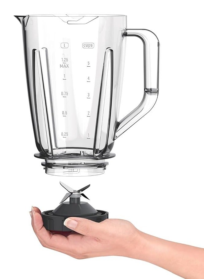 Moulinex - Blend force Blender 800 Watt 2 Liters (1.25L Net) Grinder and Chopper White LM4231EG. 1.25 L 800 W LM4231EG White - Image 1