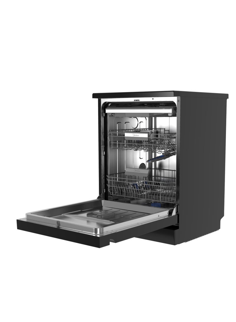 مديا DW 14 Place (6-Programs + 3 Smart addable) - Ion Dishfresh - Active Open Dry - 14 L MDWEF1433D(B)-WI-EG Black  - Image 3