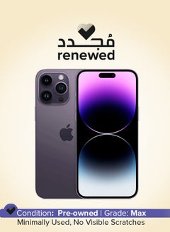 Apple Renewed - iPhone 14 Pro Max 256GB Deep Purple 5G With Facetime - Physical Dual SIM Version  - Image 1