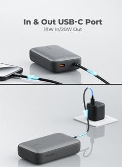 أوكي AUKEY Power Bank Spark 20,000 mAh 20W PD Charging mAh22.5W , Y57 GY  - Image 5