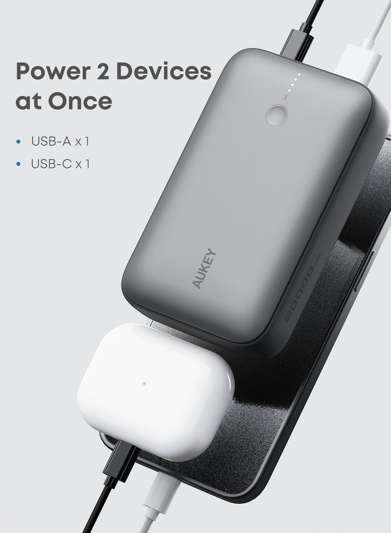 أوكي AUKEY Power Bank Spark 20,000 mAh 20W PD Charging mAh22.5W , Y57 GY  - Image 2