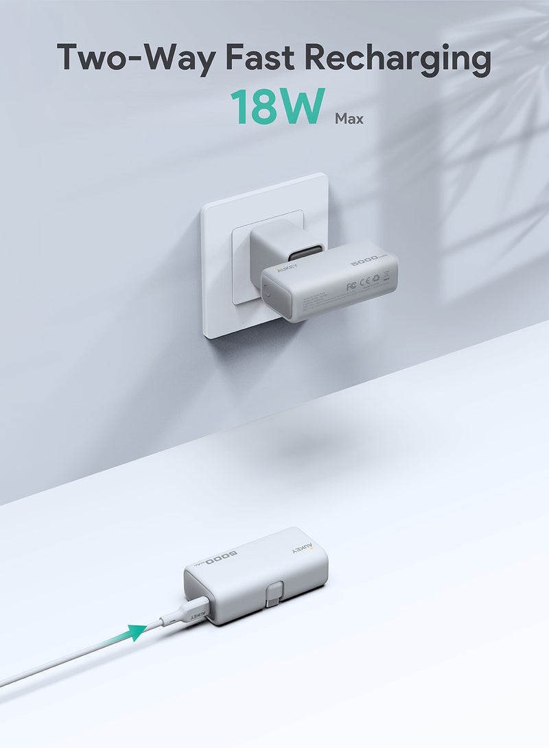 Aukey AUKEY Power Bank Spark 5,000 mAh 20W Charging mAh20W , Y59 WH  - Image 4
