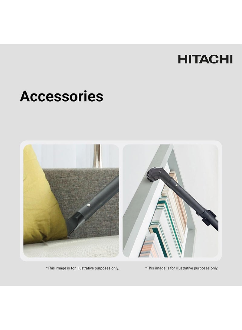HITACHI - Drum Vacuum Cleaner 2200 Watts, 21L Tank Dust Capacity, Aero Power Brush to Clean Efficiently, Metal Pipe, Dusting Brush & Crevice Nozzle, Washable Filter, Best for Home & Office 2200 W CV965NBLGCM ‎Blue/Purple - Image 1