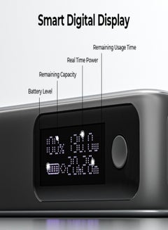 أوكي AUKEY 20,000mAh, 100W Output 65W input PD, with Built-in USB-C Cable Compact Fast Charging Power Bank, Gray.  - Image 5