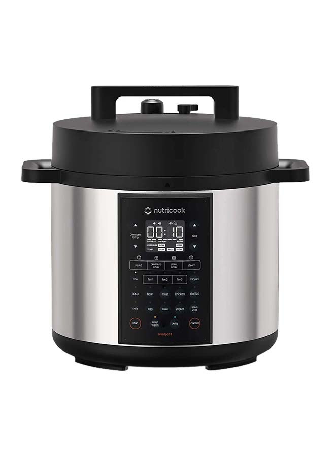 nutricook - Smart Pot 3, Cooker Base, SS Inner Pot, Steam Rack, Measuring Cup, User Guide, 6 L 1200 W NC-SP320 Stainless Steel - Image 1