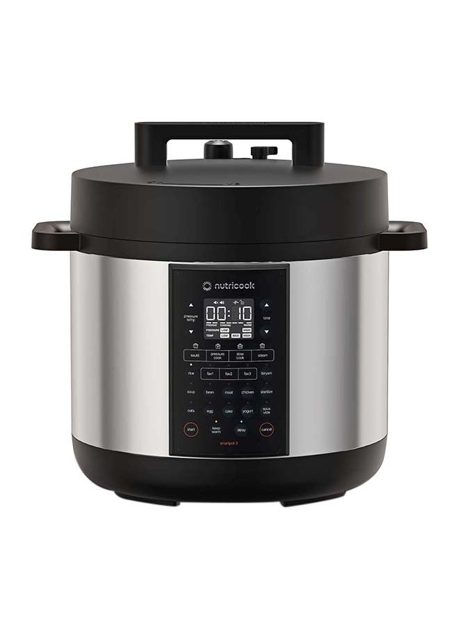 نيوتري كوك Smart Pot 3, Cooker Base, SS Inner Pot, Steam Rack, Measuring Cup, User Guide, 8 L 1500 W NC-SP330 Stainless Steel  - Image 1
