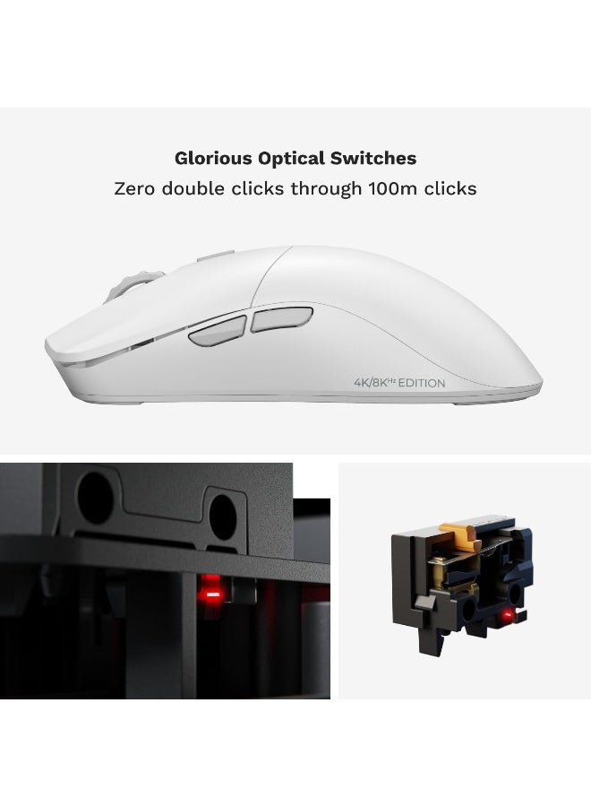 Glorious Gaming Model O 2 PRO 4K/8K White Wireless Gaming Mouse - Image 3
