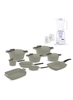 بيريكس Artisan Granite Set of 23 + Free Gift Mienta Blender 450 W Ivory 
