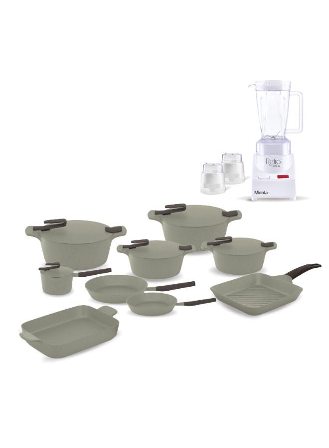 بيريكس Artisan Granite Set of 23 + Free Gift Mienta Blender 450 W Ivory 