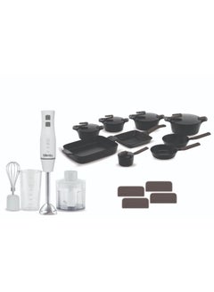 بيريكس Artisan Granite Set of 23 + Free Gift Mienta Hand Blender Black 
