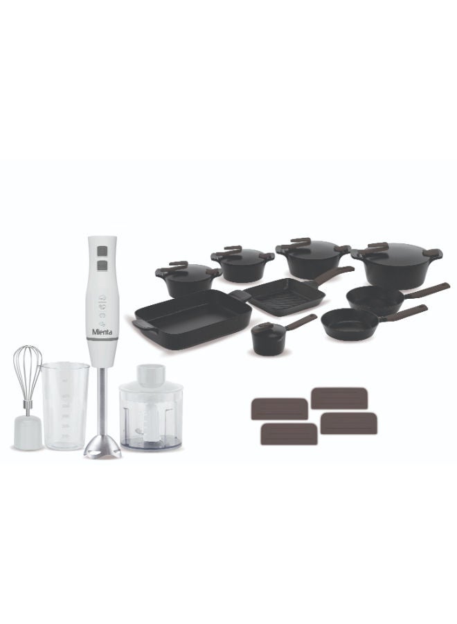 بيريكس Artisan Granite Set of 23 + Free Gift Mienta Hand Blender Black 