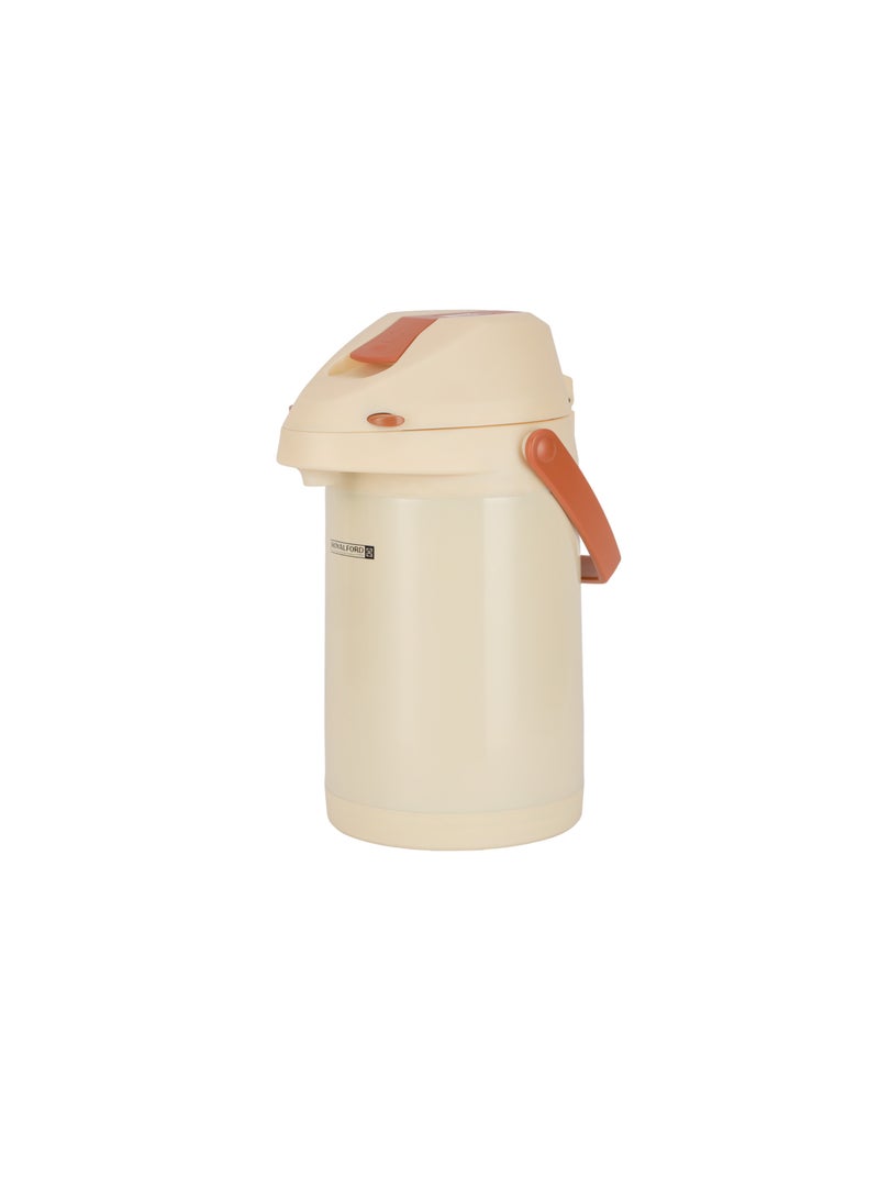 Royalford Royalford 3.5 L Airpot Flask- RF12149/ 360-Degree Rotating Base, Asbestos-Free Glass Inner/ Keeps the Drink Hot for 18 Hour and Cold for 24 Hours Multicolor  - Image 1