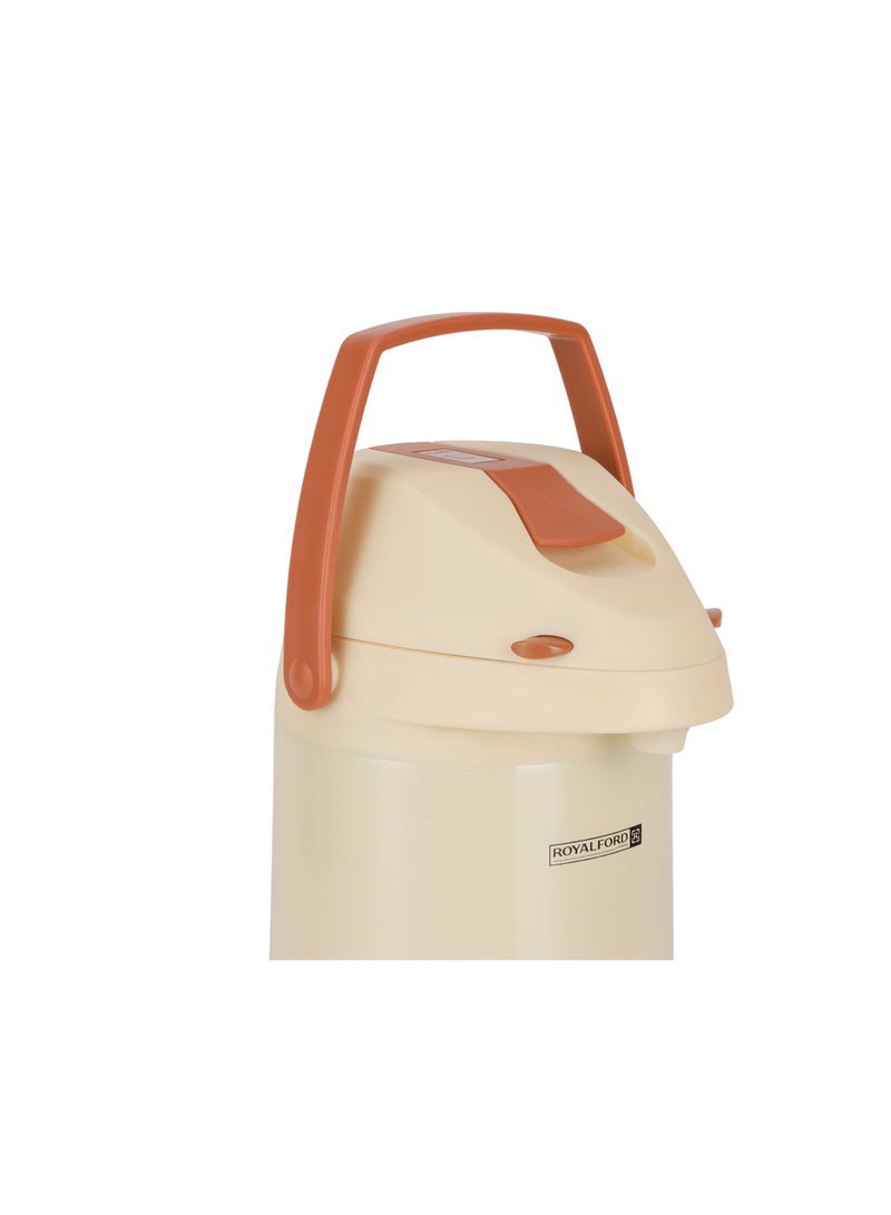 Royalford Royalford 3.5 L Airpot Flask- RF12149/ 360-Degree Rotating Base, Asbestos-Free Glass Inner/ Keeps the Drink Hot for 18 Hour and Cold for 24 Hours Multicolor  - Image 3