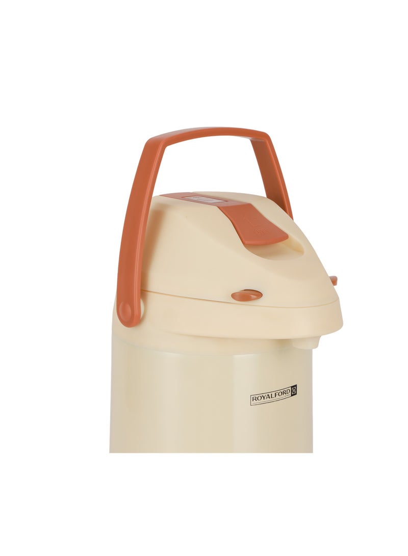 رويال فورد Royalford 3.0 L Airpot Flask- RF12148/ 360-Degree Rotating Base, Asbestos-Free Glass Inner/ Keeps the Drink Hot for 18 Hour and Cold for 24 Hours Multicolor  - Image 4