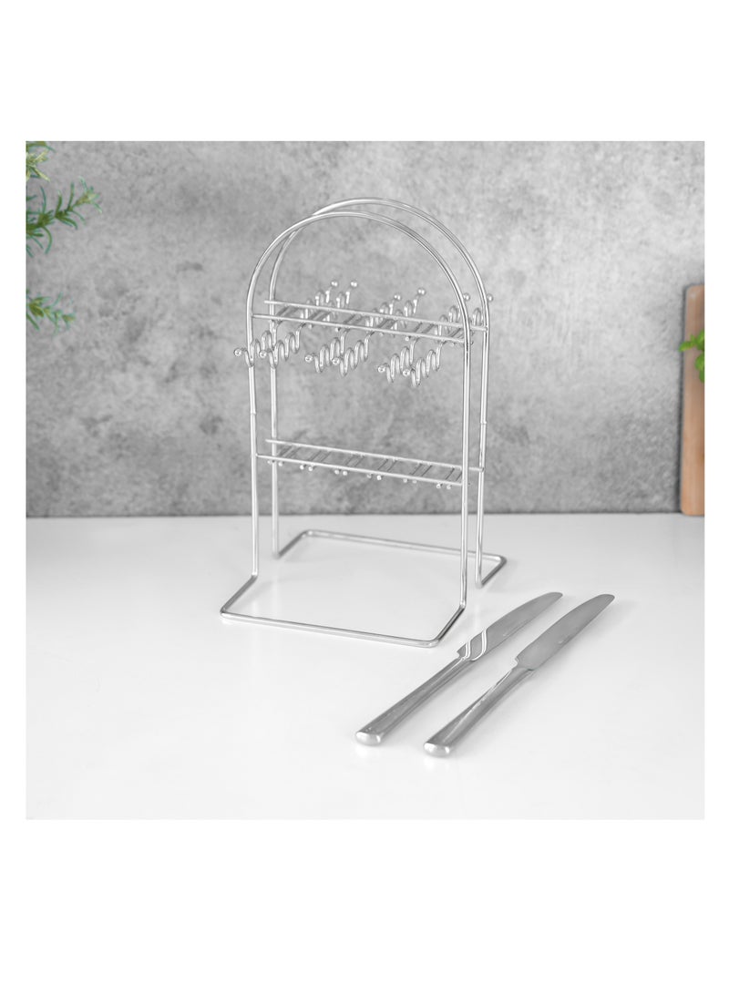 Royalford Royalford S S Prima Cutlery Set- RF12463/ 24 Pieces Spoons Set, Includes 6 Table Knives, 6 Forks, 6 Tablespoons, 6 Teaspoons/ Stylish and Light-Weight, 100% Food-Grade Silver  - Image 4