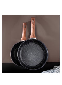 Royalford Royalford 2 Piece Frypan Set- RF12598/ 22 cm and 26 cm, Strong Carbon Steel Body with Nonstick Marble Coating and Heat Resistant Handle/ Compatible with Hot Plate  - Image 4