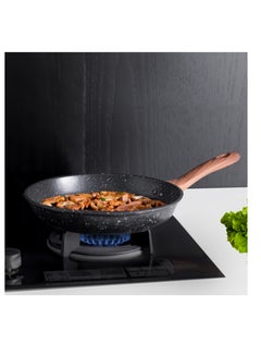 Royalford Royalford 2 Piece Frypan Set- RF12598/ 22 cm and 26 cm, Strong Carbon Steel Body with Nonstick Marble Coating and Heat Resistant Handle/ Compatible with Hot Plate  - Image 2