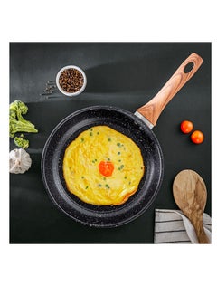 Royalford Royalford 2 Piece Frypan Set- RF12598/ 22 cm and 26 cm, Strong Carbon Steel Body with Nonstick Marble Coating and Heat Resistant Handle/ Compatible with Hot Plate  - Image 5