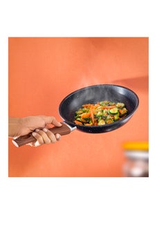 Royalford Royalford 2 Piece Frypan Set- RF12598/ 22 cm and 26 cm, Strong Carbon Steel Body with Nonstick Marble Coating and Heat Resistant Handle/ Compatible with Hot Plate  - Image 3