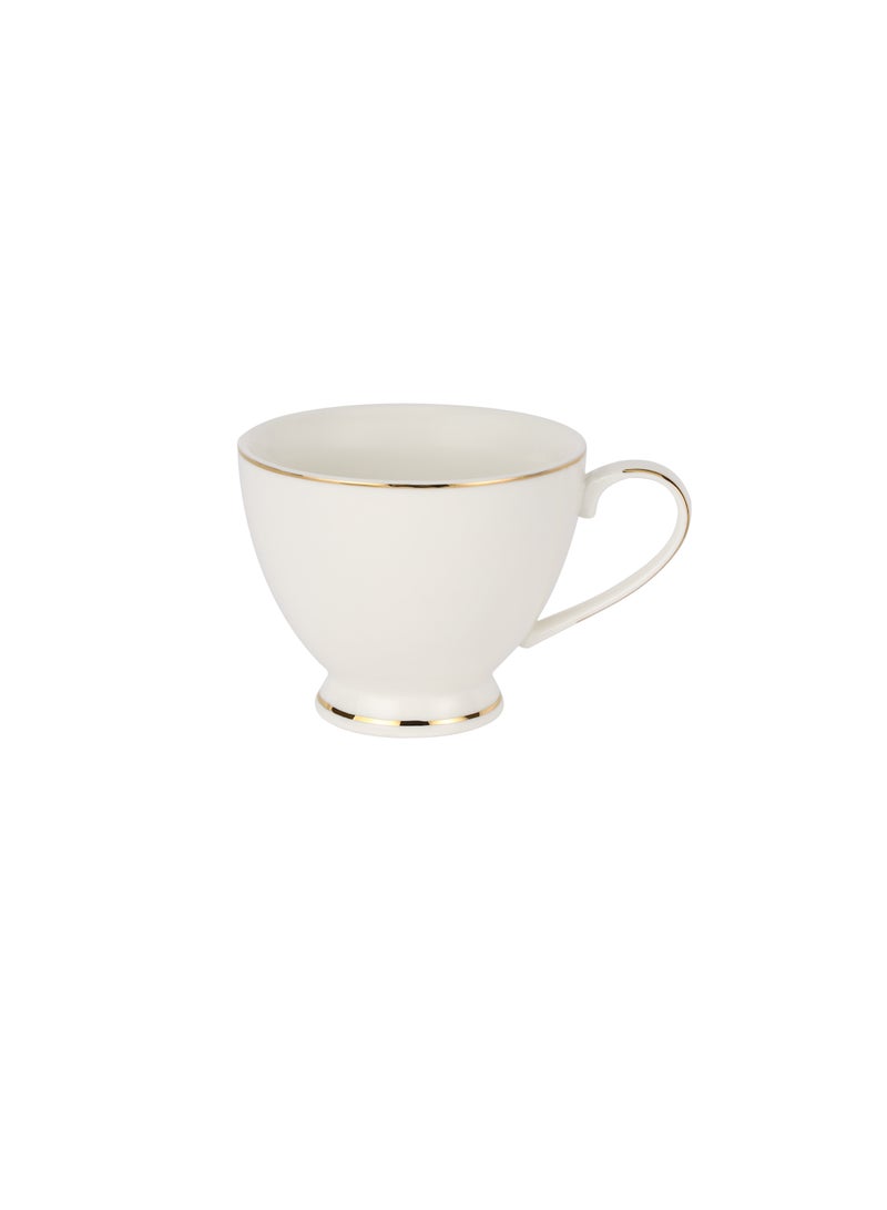 رويال فورد Royalford 12 Piece Bone China Cup and Saucer Set- RF12111/ 6 220 ML Tea Cups and 6 6" Saucers/ Heat-Resistant, Scratch-Resistant, Perfect for Serving Tea, Coffee Multicolor  - Image 4
