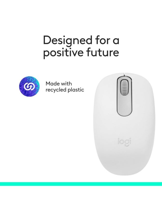 Logitech - M196 Bluetooth Wireless Mouse, Compact and Portable Mouse for Laptops, Tablets and More, 12-Month Battery, Smooth Tracking, Compatible With PC and Mac, Windows and MacOS | Off-White - Image 1
