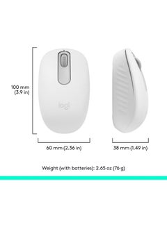 Logitech M196 Bluetooth Wireless Mouse, Compact and Portable Mouse for Laptops, Tablets and More, 12-Month Battery, Smooth Tracking, Compatible With PC and Mac, Windows and MacOS | Off-White  - Image 4