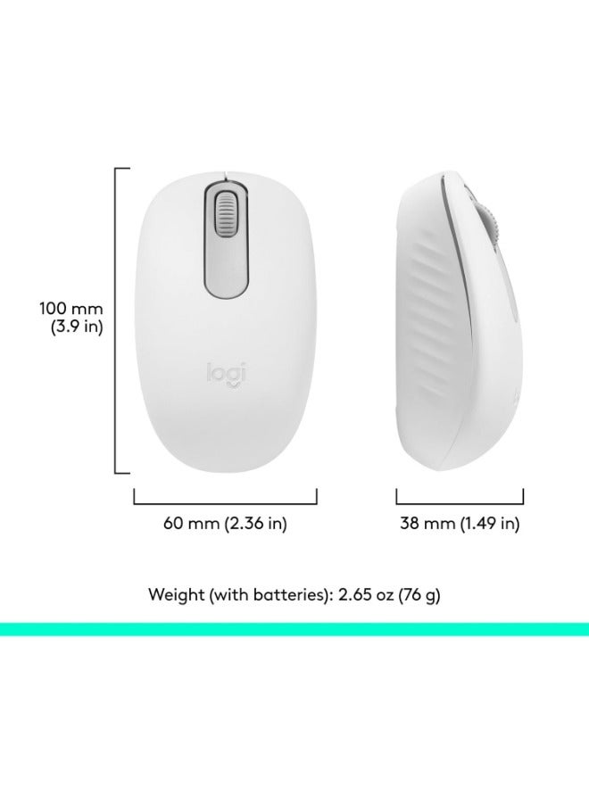 Logitech - M196 Bluetooth Wireless Mouse, Compact and Portable Mouse for Laptops, Tablets and More, 12-Month Battery, Smooth Tracking, Compatible With PC and Mac, Windows and MacOS | Off-White - Image 1