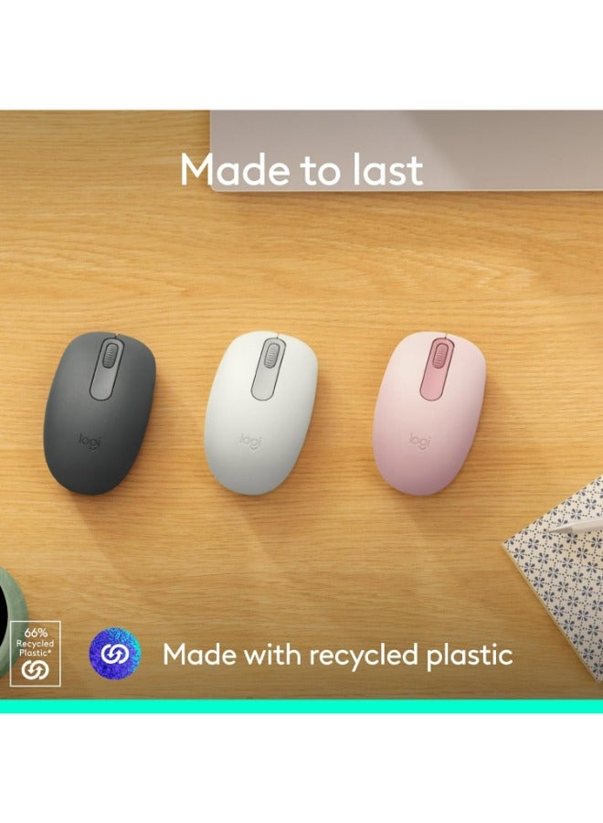 Logitech - M196 Bluetooth Wireless Mouse, Compact and Portable Mouse for Laptops, Tablets and More, 12-Month Battery, Smooth Tracking, Compatible With PC and Mac, Windows and MacOS | Off-White - Image 1