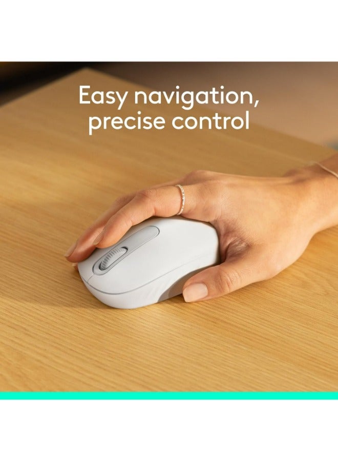 Logitech - M196 Bluetooth Wireless Mouse, Compact and Portable Mouse for Laptops, Tablets and More, 12-Month Battery, Smooth Tracking, Compatible With PC and Mac, Windows and MacOS | Off-White - Image 1