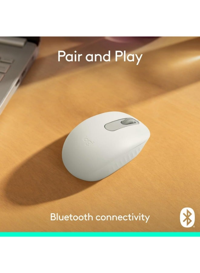 Logitech - M196 Bluetooth Wireless Mouse, Compact and Portable Mouse for Laptops, Tablets and More, 12-Month Battery, Smooth Tracking, Compatible With PC and Mac, Windows and MacOS | Off-White - Image 1