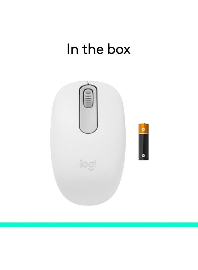Logitech - M196 Bluetooth Wireless Mouse, Compact and Portable Mouse for Laptops, Tablets and More, 12-Month Battery, Smooth Tracking, Compatible With PC and Mac, Windows and MacOS | Off-White - Image 1