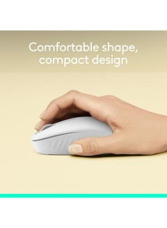 Logitech M196 Bluetooth Wireless Mouse, Compact and Portable Mouse for Laptops, Tablets and More, 12-Month Battery, Smooth Tracking, Compatible With PC and Mac, Windows and MacOS | Off-White  - Image 2