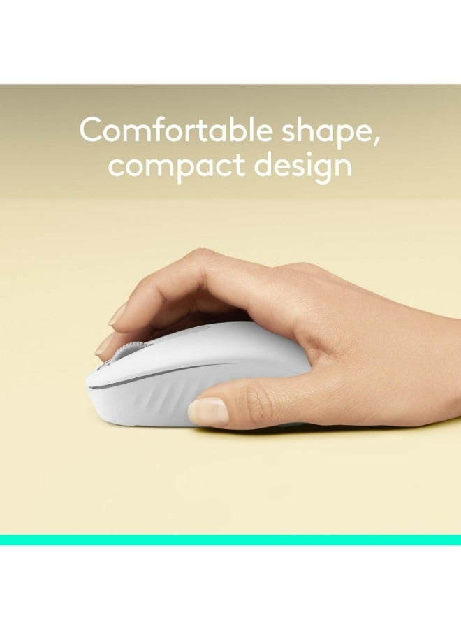 Logitech - M196 Bluetooth Wireless Mouse, Compact and Portable Mouse for Laptops, Tablets and More, 12-Month Battery, Smooth Tracking, Compatible With PC and Mac, Windows and MacOS | Off-White - Image 1