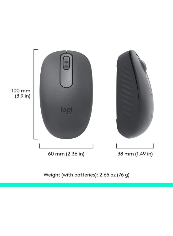 Logitech - M196 Bluetooth Wireless Mouse, Compact and Portable Mouse for Laptops, Tablets and More, 12-Month Battery, Smooth Tracking, Compatible With PC and Mac, Windows and macOS | Graphite - Image 1