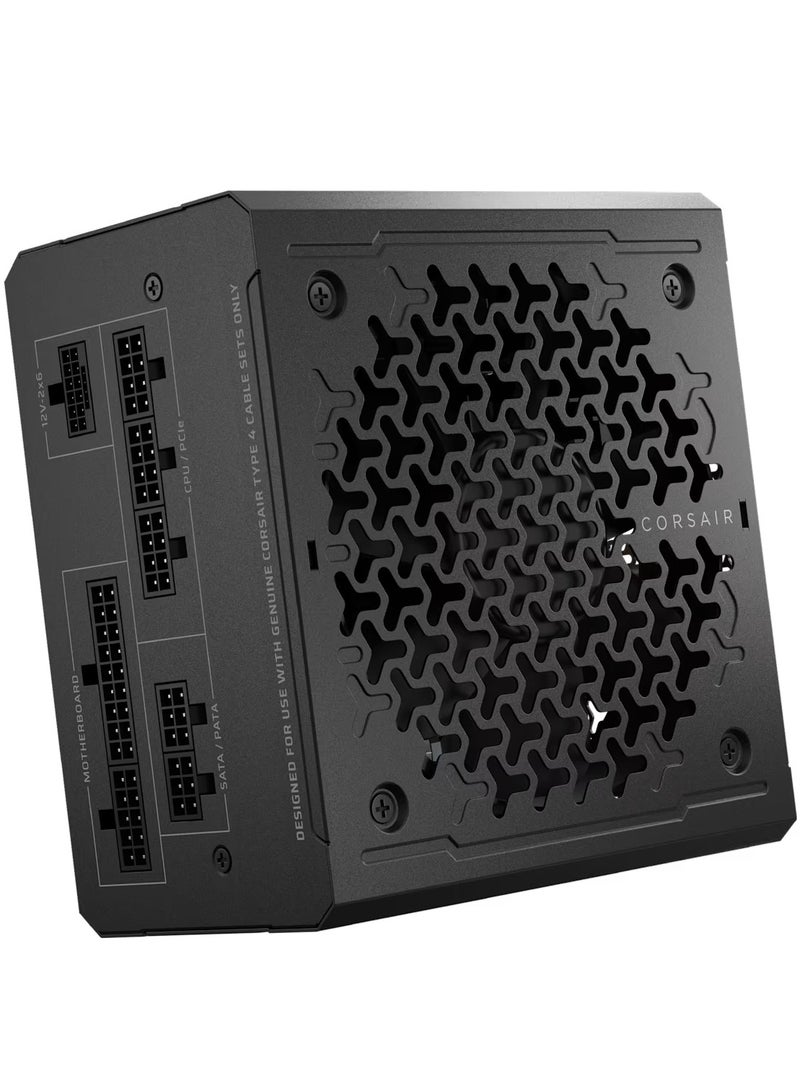كورسير RM750e Fully Modular Low-Noise ATX Power Supply with 12V-2x6 Cable – ATX 3.1 & PCIe 5.1 Compliant, Cybenetics Gold Efficiency, 105°C-Rated Capacitors, Modern Standby Mode  - Image 2