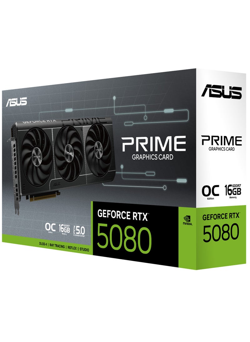 ASUS Prime SFF-Ready GeForce RTX™ 5080 OC Edition 16GB GDDR7 Graphics Card (PCIe® 5.0, 16GB GDDR7, HDMI®/DP 2.1, 2.5-Slot, Axial-tech Fans, Vapor Chamber, Dual BIOS)  - Image 4