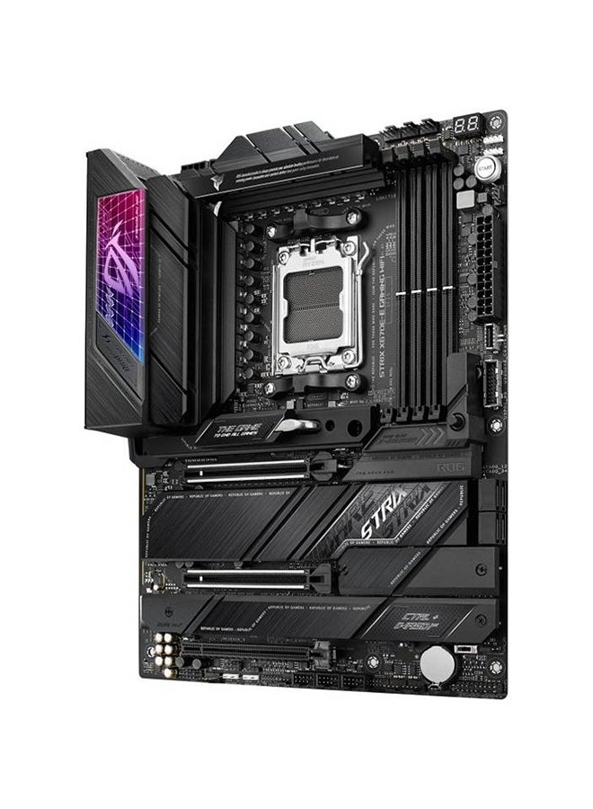 ASUS - ROG STRIX X670E-E GAMING WIFI ATX Motherboard, AMD X670 Chipset, AM5 Socket, Intel 2.5 Gb Ethernet, 4xDual Channel DDR5-6400, 128GB Max Memory, 4xSATA 6Gb/s, PCIe 5.0, HDMI/DP | 90MB1BR0-M0EAY0 Black - Image 1