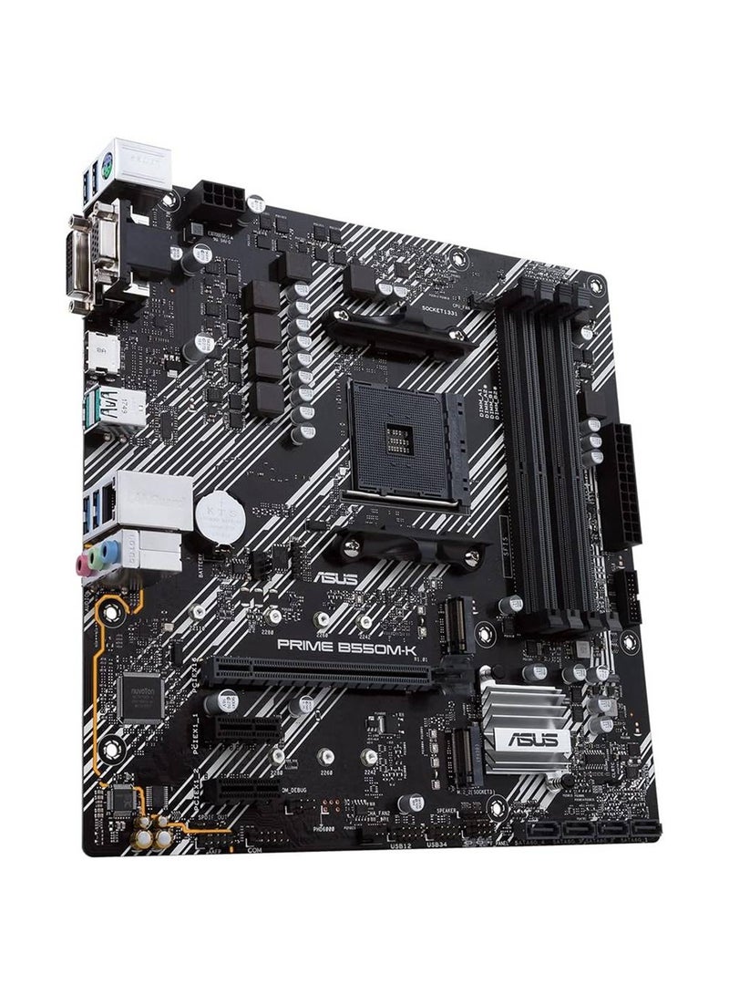 Prime B550M-K, AMD B550 Micro ATX motherboard with dual M.2, PCIe 4.0, 1 Gb Ethernet, HDMI/D-Sub/DVI, SATA 6 Gbps, USB 3.2 Gen 2 Type-A | 90MB14V0-M0EAY0 Black - pnsku/N70151810V/45/_/1739437584/ab7494c5-0ee7-4bce-8458-997fb314f711