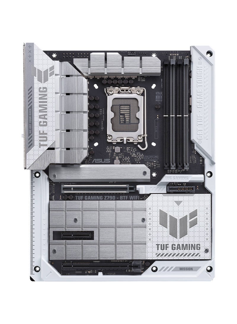 أسوس - TUF Gaming Z790-BTF WIFI LGA 1700 ATX Intel Motherboard, Intel Z790 Chipset, 4x DDR5 DIMM Slots, 192GB Max Memory, 4x M.2 Slots, Intel Wi-Fi 7 & Bluetooth v5.4, 90MB1GU0-M0EAY0 White/Black - Image 1