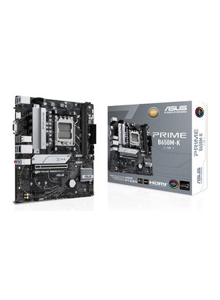 PRIME B650M-K AM5 Micro-ATX Motherboard, AMD B650 Chipset, 2x DIMM DDR5 Slots, Up to 96GB Max Memory, 2.5Gb Ethernet, 2x M.2, 1x PCIe 4.0x 16, USB 3.2 / 2.0, 1x VGA 1x HDMI | 90MB1F60-M0EAY0 Black - pnsku/N70151812V/45/_/1739437562/90e13b07-9004-4a45-9aa2-33d063b1cb3d