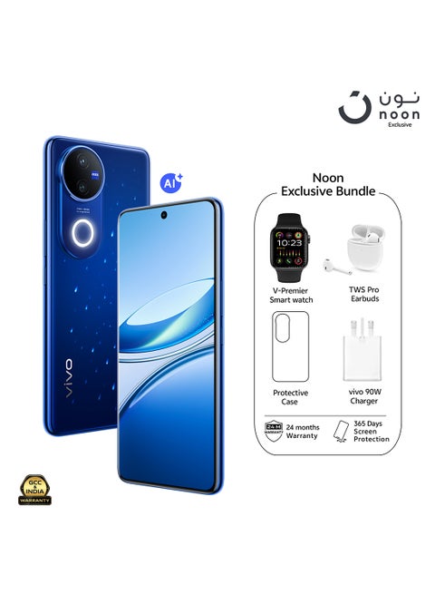 V50 AI 5G Dual SIM Starry Blue 12GB RAM 256GB  With Exclusive Gifts Earbuds Pro, Smart Watch, 90W Charger And 24 Months Warranty + 1 Year Screen Replacement - Middle East Version