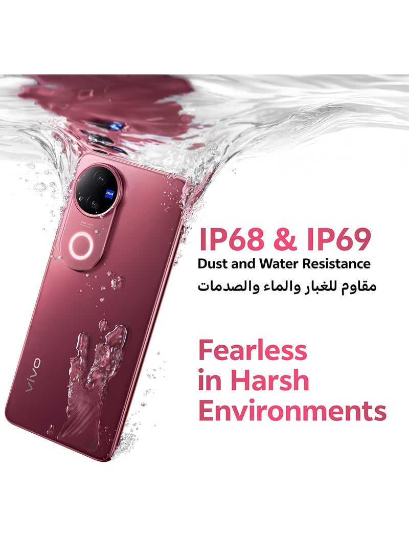فيفو V50 AI 5G ثنائي الشريحة أنكور أحمر 12 جيجابايت رام 256 جيجابايت مع هدايا حصرية سماعات أذن برو، ساعة ذكية، شاحن 90 واط وضمان لمدة 24 شهر + 1 سنة استبدال الشاشة - نسخة الشرق الأوسط - Image 4