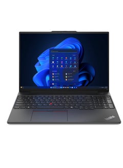 ThinkPad E16 Gen 2 Laptop With 16-Inch WUXGA IPS Display, Core Ultra 7 155U Processor/16GB RAM/512GB SSD/Intel Graphics/DOS(Without Windows) English Black