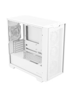 ASUS A21 Plus M-ATX Computer Case, 4x 120mm ARGB Pre-Installed Fan, Up to 360mm Radiator, & 7x Fan Support, BTF Support, Headphone, Microphone & 2x USB 3.2 Gen1 Interface, 90DC00H3-B19000 White  - Image 3