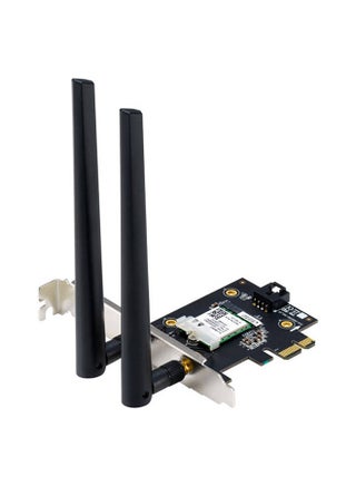 PCE-AXE5400 WiFi 6E PCI-E Adapter, Dual Antennas, 6GHz Band, 160MHz, Bluetooth 5.2, WPA3 Security, 90IG05R0-BM9100 Black - pnsku/N70151867V/45/_/1739440112/e2e442ea-3477-41c5-a7df-e71f1a6bbd7f