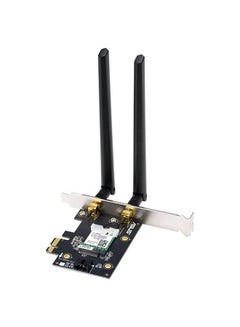 ASUS PCE-AXE5400 WiFi 6E PCI-E Adapter, Dual Antennas, 6GHz Band, 160MHz, Bluetooth 5.2, WPA3 Security, 90IG05R0-BM9100 Black  - Image 3