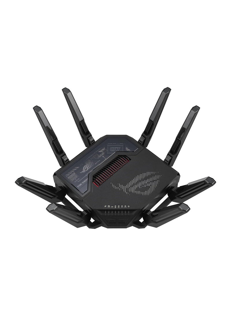 أسوس ROG Rapture GT-BE98 Quad-Band WiFi 7 Gaming Router, Supports 320MHz with Speeds of Up to 25 Gbps, Dual 10G Port, Mobile Game Mode, AiMesh & VPN Features | 90IG08F0-MO9A0V Black - Image 2