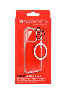 Baykron 4 in 1 Package for iPhone 15 Pro - Clear  - Image 5