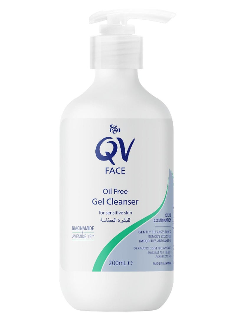 QV Face Oily/Combination Gel Cleanser (200ml) - Deep Cleansing & Oil Control, Gentle on Sensitive Skin, Soap-Free Formula 200ml - Image 1